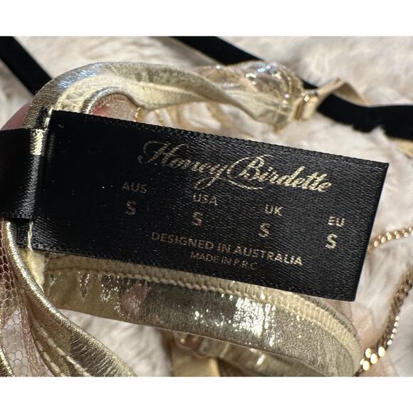 RARE Honey Birdette TILLY💛 Gold Bralette Small - Picture 5 of 5